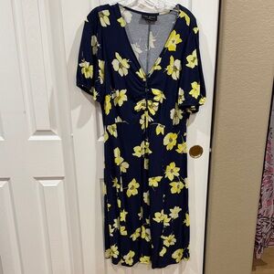 Lane Bryant Floral Navy Dress Size 18/20